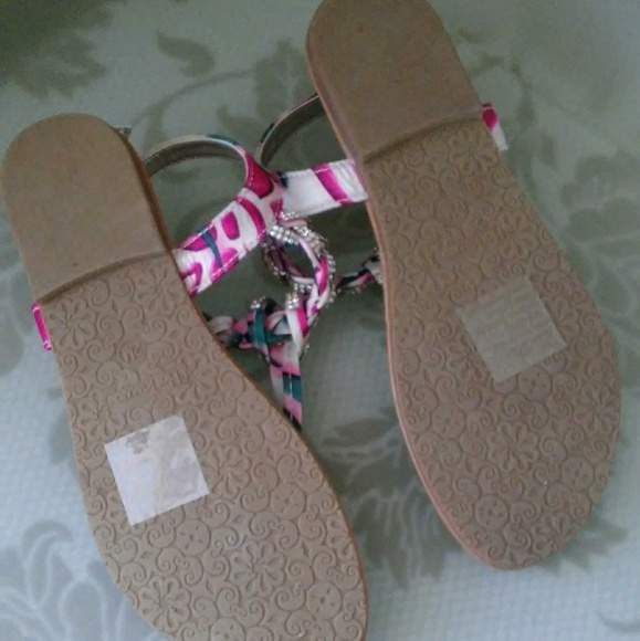 Girls' Multicolored Thong Sparkle Sandals - Picture 5 of 5
